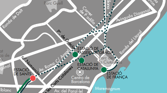 Mapa de situación Barcelona Sants