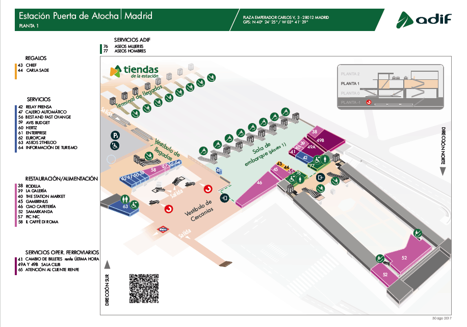 Plano Planta 1 de Atocha