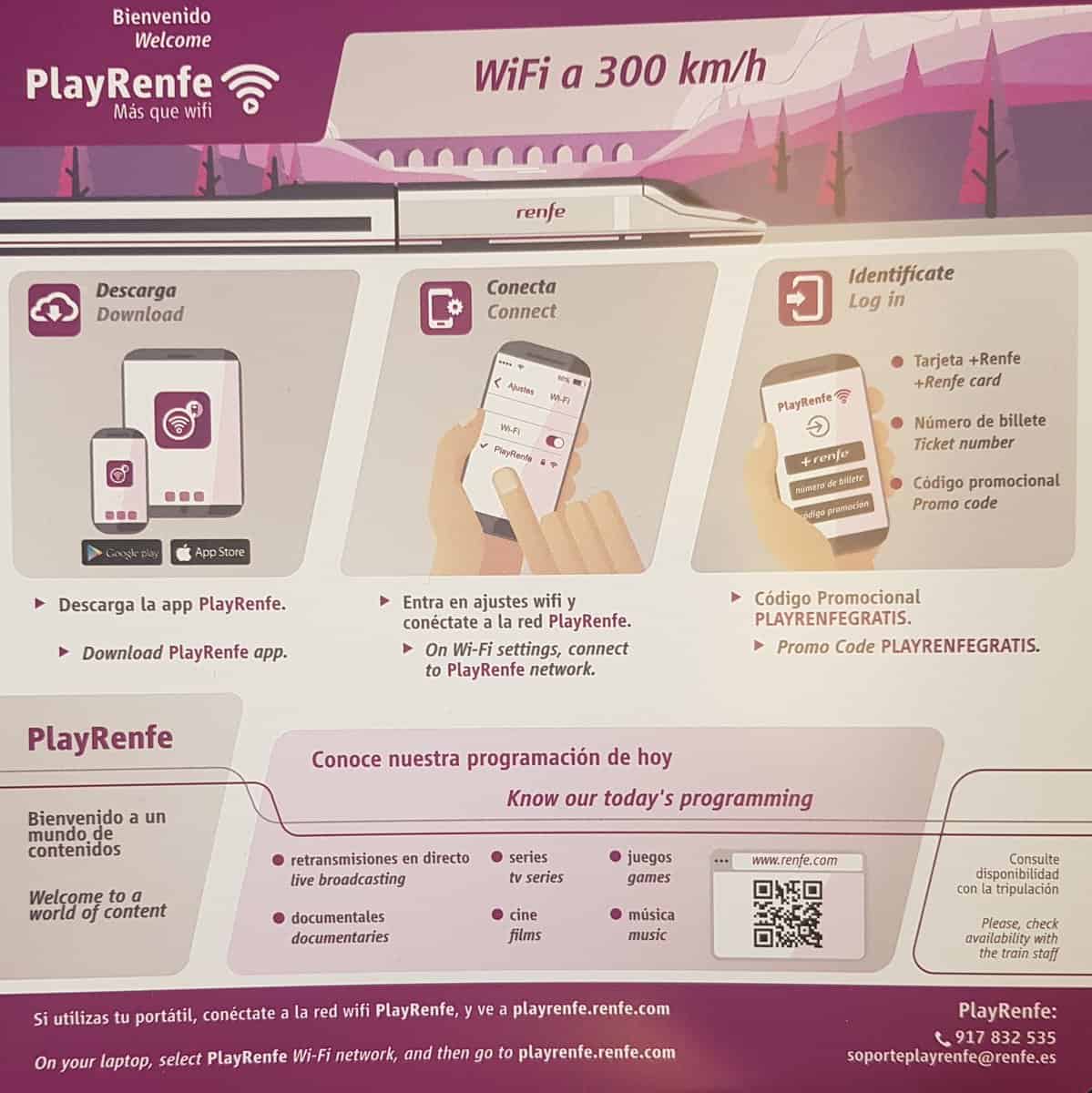 como conectar wifi en AVE Renfe