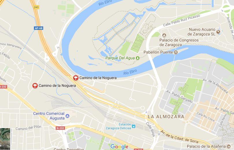 Mapa de situación de Zaragoza Delicias