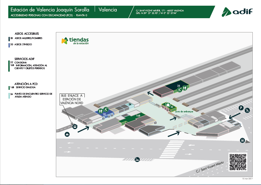 Accesibilidad a personas con movilidad reducida Valencia Joaquín Sorolla