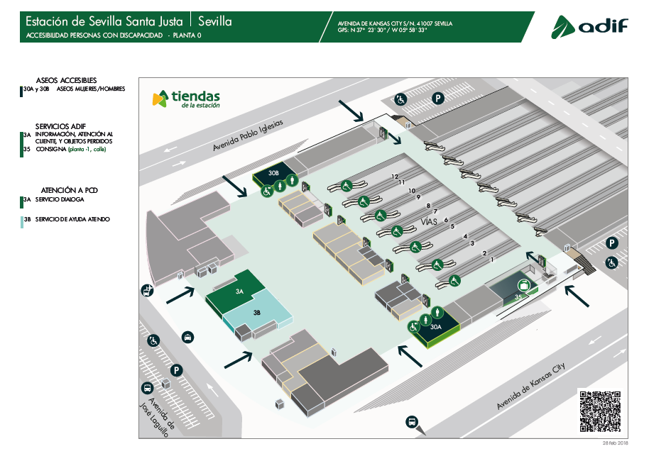 Accesibilidad de la estación Sevilla Santa Justa