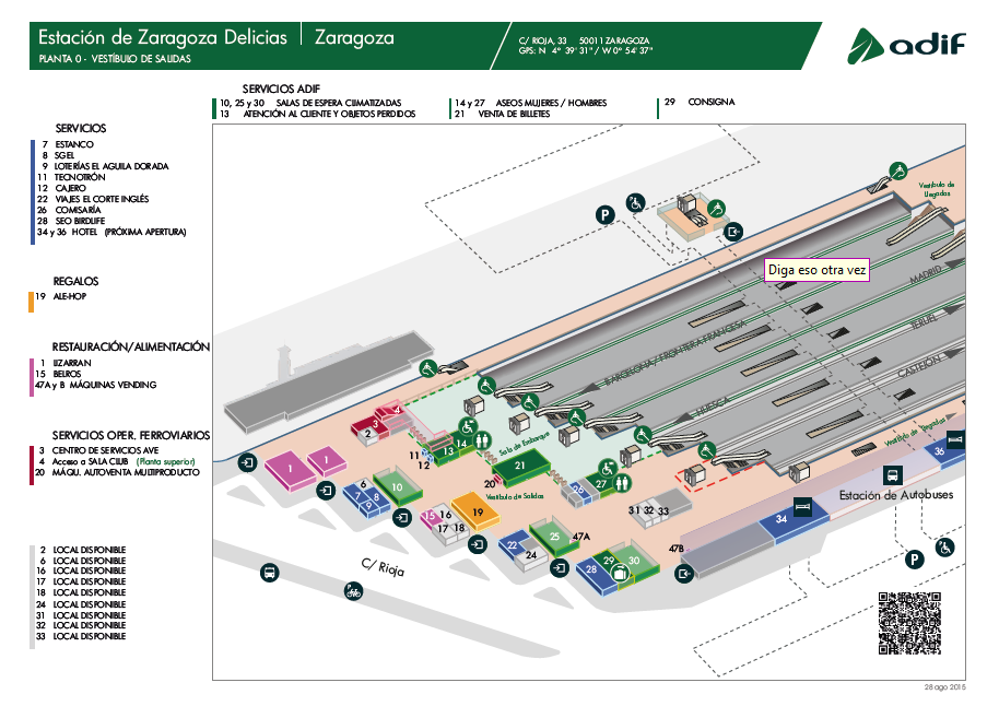 Plano de Estación Delicicas Salidas